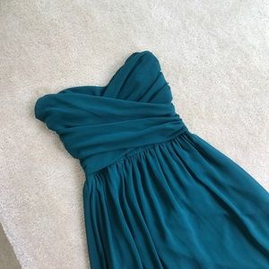 Lulu's Emerald Sleeveless Sweetheart Long Dress
